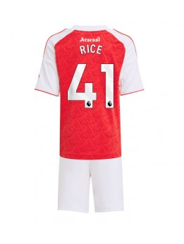 Arsenal Declan Rice #41 Replika Hemmakläder Barn 2025-26 Kortärmad (+ byxor)